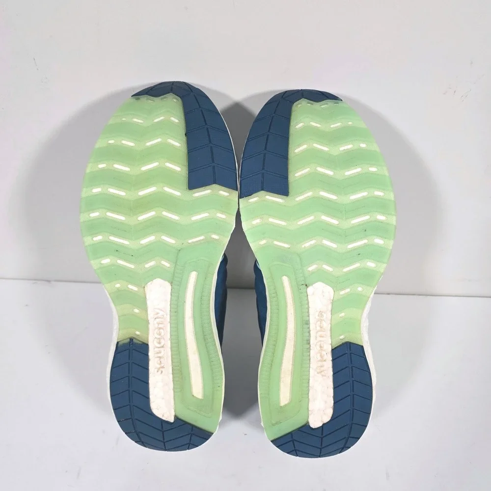 Saucony Hurricane 22 Running Shoes Womens 11.5 Blue Aqua Stability S10545-25